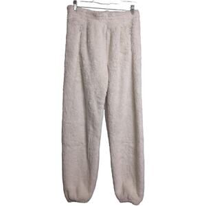 NWT OFFLINE by Aerie White Fleece Elastic Waistband Zipper Pockets Pants Size S
